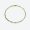 14k Yellow Gold 4.0Ct Emerald Cut Lab Grown GDGL Diamond Tennis Bracelet Women's - Image 2 - GEMHUB & CO.
