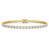 14k Yellow Gold 4.0Ct Emerald Cut Lab Grown GDGL Diamond Tennis Bracelet Women's