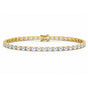 14k Yellow Gold 4.0Ct Emerald Cut Lab Grown GDGL Diamond Tennis Bracelet Women's