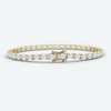 14k Yellow Gold 4.0Ct Emerald Cut Lab Grown GDGL Diamond Tennis Bracelet Women's - Image 4 - GEMHUB & CO.