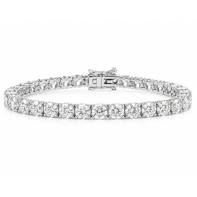 Luxurious Certified 6.50Ct Round Cut Natural Diamond Tennis Bracelet 14k Gold