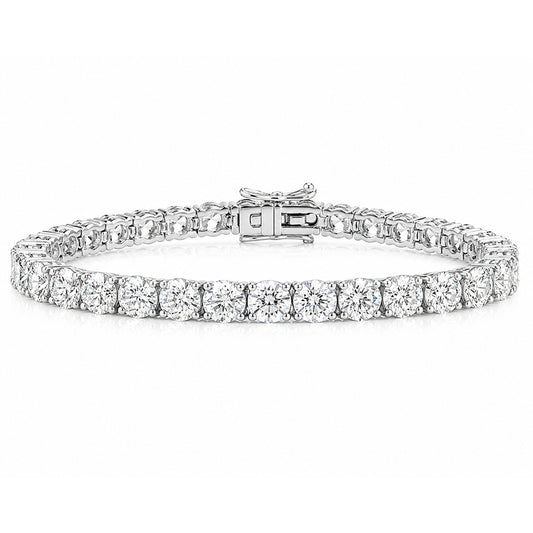 Luxurious Certified 6.50Ct Round Cut Natural Diamond Tennis Bracelet 14k Gold