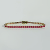 Natural 4.25 Ct Round Cut Red Ruby 14k Yellow Gold Tennis Bracelet For Women - Image 4 - GEMHUB & CO.
