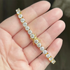 H-I-J/I1-I3 14k Yellow Gold 3.00CT Round Cut Natural Diamond Tennis Bracelet - Image 4 - GEMHUB & CO.