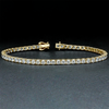 18k Yellow Gold 5.50Ct Round Certified Lab Grown/CVD Diamond Tennis Bracelet - GEMHUB & CO.