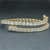 18k Yellow Gold 5.50Ct Round Certified Lab Grown/CVD Diamond Tennis Bracelet - Image 4 - GEMHUB & CO.