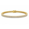 (GH/SI-I2) 8Ct Natural Diamond Double Row Tennis Bracelet 14k Yellow Gold Unisex