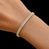 (GH/SI-I2) 8Ct Natural Diamond Double Row Tennis Bracelet 14k Yellow Gold Unisex
