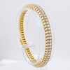 (GH/SI-I2) 8Ct Natural Diamond Double Row Tennis Bracelet 14k Yellow Gold Unisex