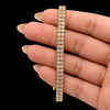 (GH/SI-I2) 8Ct Natural Diamond Double Row Tennis Bracelet 14k Yellow Gold Unisex