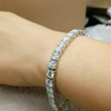 Luxury Bridal Tennis Bracelet Wedding Gift 14K White Gold Round Natural Diamond - GEMHUB & CO.