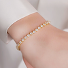 Valentine Special 3Ct Round IGI Natural Diamond Tennis Bracelet 14k Yellow Gold - GEMHUB & CO.