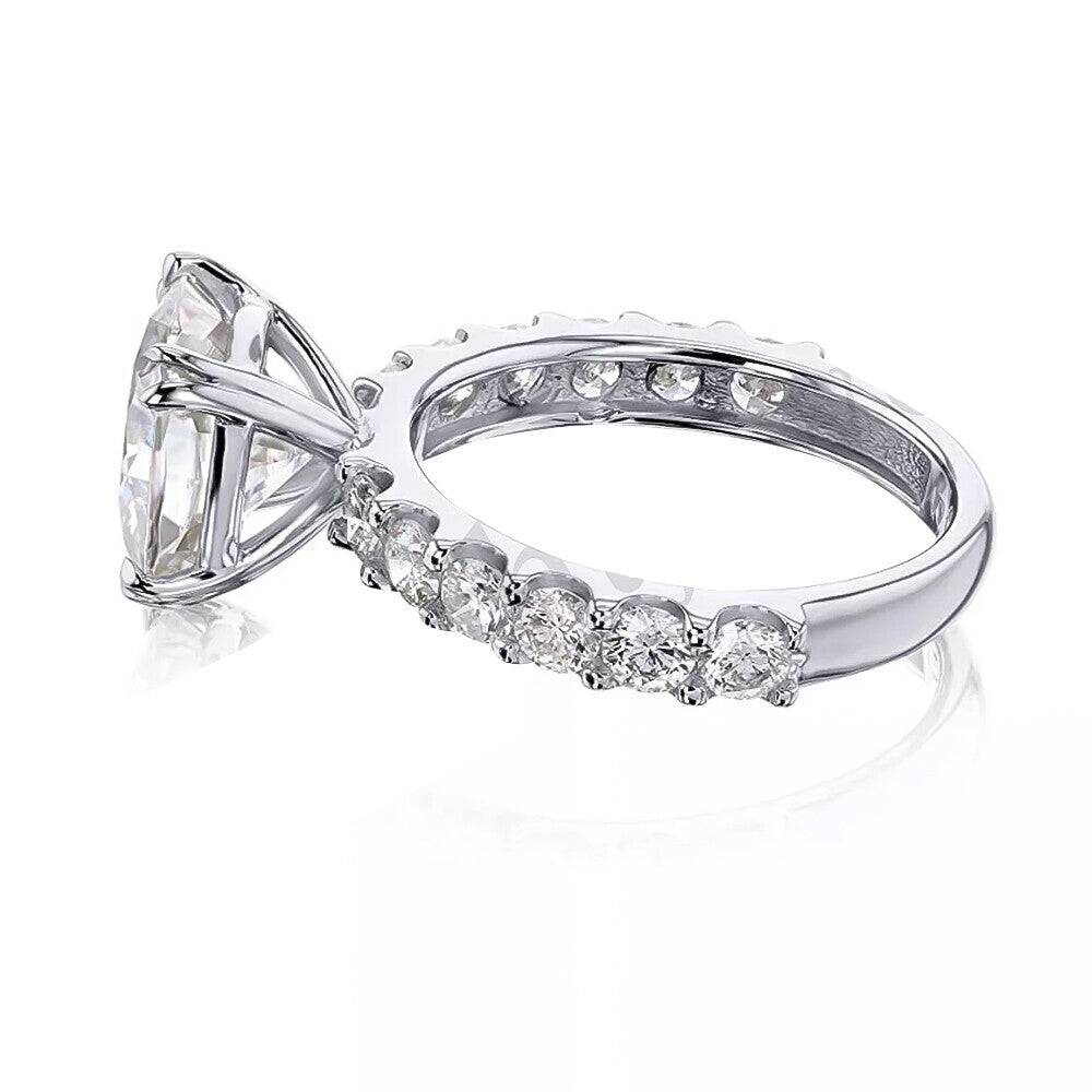 3.50 Ct Cushion Cut Off White Moissanite Ring in – Gift for Wife 18K Gold Plated Ve 18K Gold Plated