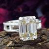 3.80 Ct Off White Moissanite Solitaire Ring – Wedding Gift Idea 18K Gold Plated Ver 18K Gold Plated