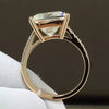 5.25 Ct Princess Cut Off White Moissanite Ring Gift for Her Shine 18K Gold Plated V 18K Gold Plated