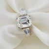 9.40 Ct Treated Off White Moissanite Ring in Birthday Gift for Her 18K Gold Plated 18K Gold Plated