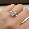 5.25 Ct Princess Cut Off White Moissanite Ring Gift for Her Shine 18K Gold Plated V 18K Gold Plated