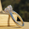 3 Ct Round Treated Off White Moissanite Ring Gift for Her Wedding 18K Gold Plated V 18K Gold Plated