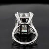 10 Ct Emerald Cut Off White Moissanite Ring Wedding Gift for Women 18K Gold Plated 18K Gold Plated