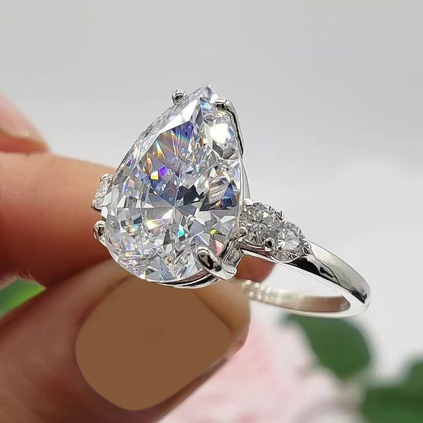 2.50 Ct Off White Moissanite Solitaire Ring in Birthday Gift Women 18K Gold Plated 18K Gold Plated
