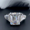 9.40 Ct Treated Off White Moissanite Ring in Birthday Gift for Her 18K Gold Plated 18K Gold Plated