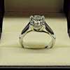 3.30 Ct Round Cut White Moissanite Halo Ring in Gift for Engagement 18K Gold Plated