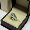 3.30 Ct Round Cut White Moissanite Halo Ring in Gift for Engagement 18K Gold Plated