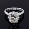 6.50 Ct Oval Cut Off White Moissanite Ring in Anniversary Gift Her 18K Gold Plated 18K Gold Plated