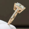 5.25 Ct Princess Cut Off White Moissanite Ring Gift for Her Shine 18K Gold Plated V 18K Gold Plated
