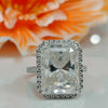 7.10 Ct Radiant Cut Moissanite Solitaire Ring Engagement Gift Idea 18K Gold Plated 18K Gold Plated