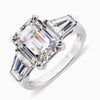 9.40 Ct Treated Off White Moissanite Ring in Birthday Gift for Her 18K Gold Plated 18K Gold Plated
