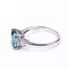 3.20 Ct Round Blue Moissanite Solitaire Ring in – Bridal Jewelry 18K Gold Plated Ve 18K Gold Plated