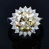 5.40 Ct Champagne Solitaire Moissanite Ring in – 4th of July Gift 18K Gold Plated V 18K Gold Plated