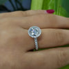 3.25 Ct Round Off White Moissanite Solitaire Ring in – Gift Pick 18K Gold Plated Ve 18K Gold Plated