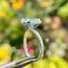 10.10 Ct Cushion Cut Blue Moissanite Solitaire Ring Wedding Gift 18K Gold Plated Ve 18K Gold Plated