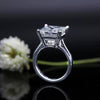 5 Ct Princess Cut Off White Moissanite Ring Gift for 4th of July 18K Gold Plated Ve 18K Gold Plated