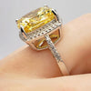 8.40 Ct Champagne Moissanite Ring in Prong Set Gift for Her Shine 18K Gold Plated V 18K Gold Plated