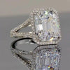7.50 Ct Off White Treated Moissanite Ring Wedding Gift for Women 18K Gold Plated Ve 18K Gold Plated