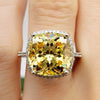 8.40 Ct Champagne Moissanite Ring in Prong Set Gift for Her Shine 18K Gold Plated V 18K Gold Plated