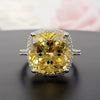 8.40 Ct Champagne Moissanite Ring in Prong Set Gift for Her Shine 18K Gold Plated V 18K Gold Plated