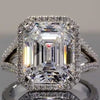 7.50 Ct Off White Treated Moissanite Ring Wedding Gift for Women 18K Gold Plated Ve 18K Gold Plated