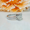 3.15 Ct Princess Cut Off White Moissanite Ring – Christmas Gift 18K Gold Plated Ver 18K Gold Plated