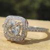 3.14 Ct Round Cut White Moissanite Ring – Holiday Engagement Gift 18K Gold Plated V 18K Gold Plated