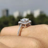 3.14 Ct Round Cut White Moissanite Ring – Holiday Engagement Gift 18K Gold Plated V 18K Gold Plated