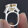 6.70 Ct Champagne Moissanite Ring in – Unique Wedding Gift Idea 18K Gold Plated Ver 18K Gold Plated