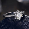 2.20 Ct White Moissanite Engagement Certified Ring – Anniversary Gift 18K Gold Plat 18K Gold Plated