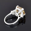 6.70 Ct Champagne Moissanite Ring in – Unique Wedding Gift Idea 18K Gold Plated Ver 18K Gold Plated