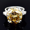 6.70 Ct Champagne Moissanite Ring in – Unique Wedding Gift Idea 18K Gold Plated Ver 18K Gold Plated