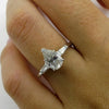 4.00 Ct Certified White Pear Moissanite Ring – Wedding Gift Special 18K Gold Plated