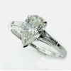 4.00 Ct Certified White Pear Moissanite Ring – Wedding Gift Special 18K Gold Plated